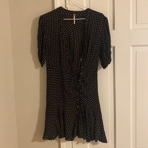 Black Polka Dot Free People Dress